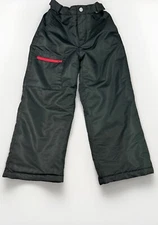 Swiss Tech Pants Kids Medium 6-7 Black Red Snowboard Skiing Insulated Snow Warm