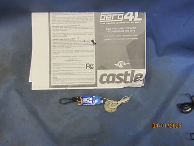 BERG 4 CHANNEL FM RECEIVER, PROGRAMMABLE SHIFT AND FAIL SAFE,  CHANNEL 54 USED