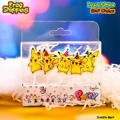 Geburtstag Pokemon Pikachu Tortenkerzen Topper Party Deko Neu