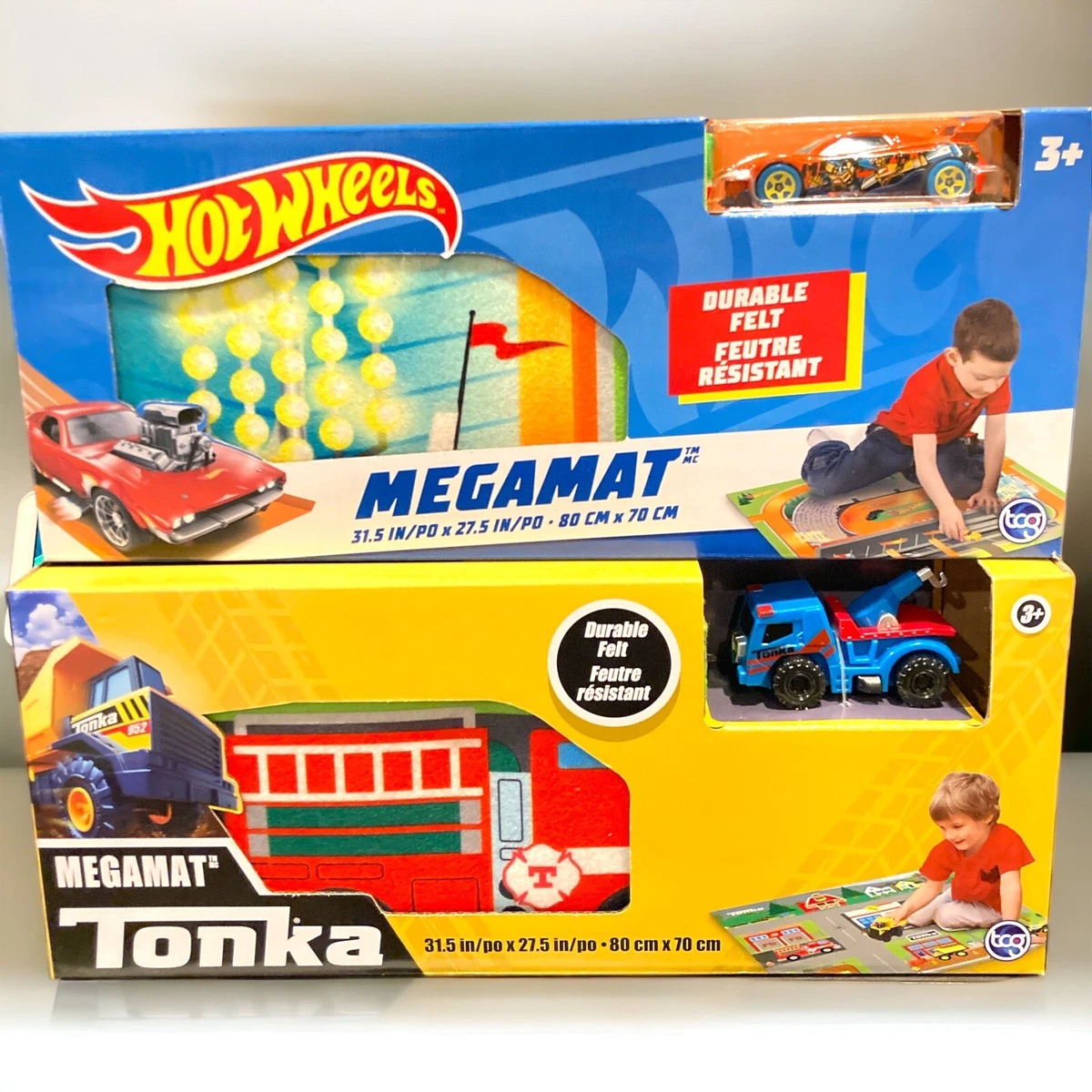 Hot wheels Tonka Play Mats w Toy Car Truck Kids Toy Set