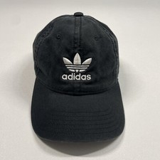 Adidas Originals Hat Cap Men s Black Strapback Embroidered Trefoil