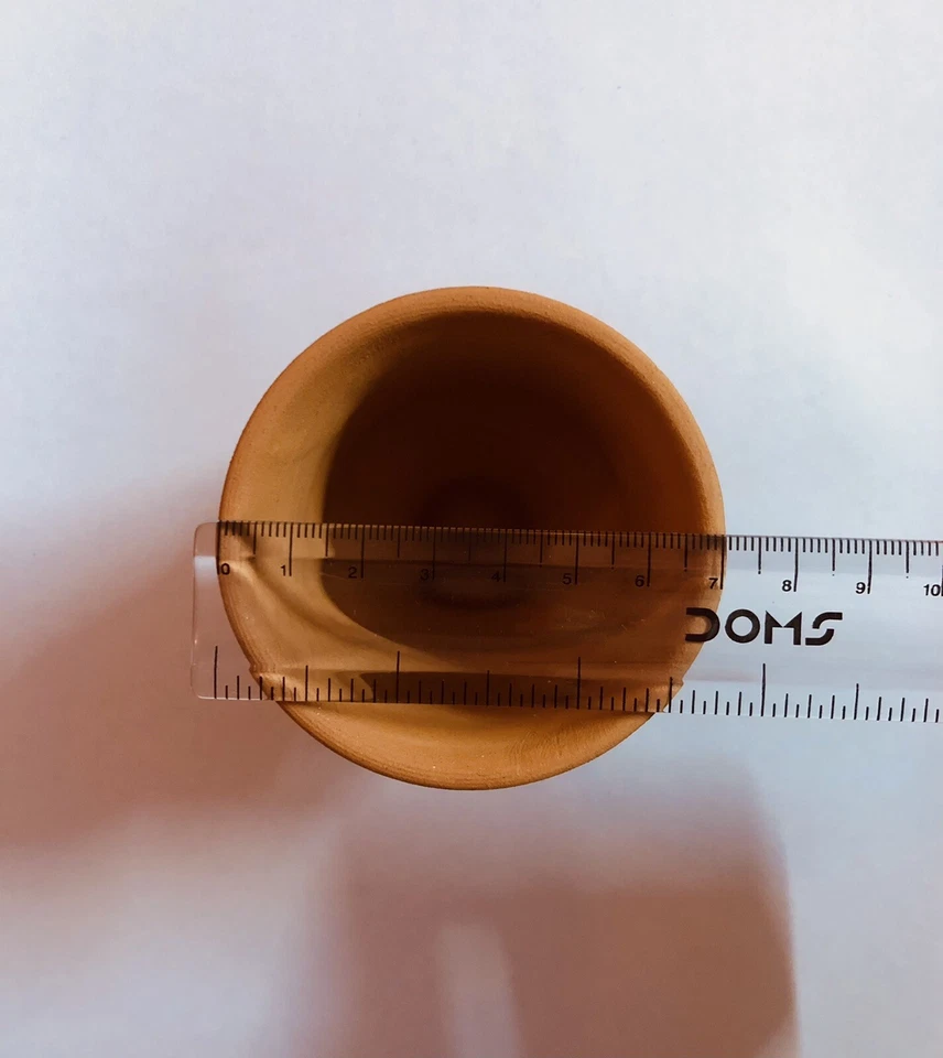 Tazas/vasos de té de arcilla indios hechos a mano Kulhad Kulhar paquete de 2 buenos para la salud Foto 3 de 4