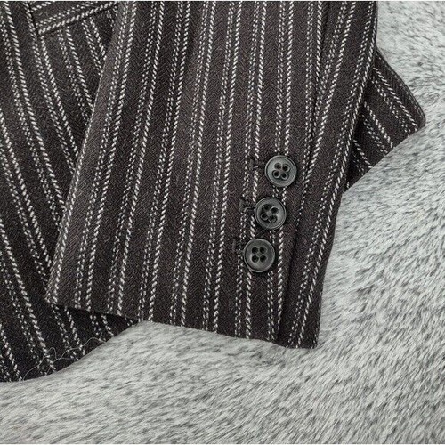 Cabi Joey Pinstripe Blazer Sz 6 Black Gray Business Goth Career Dark Academia - Picture 5 of 9