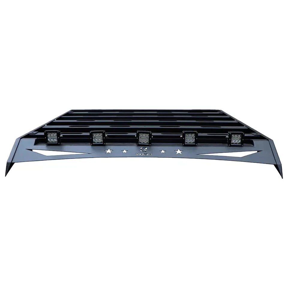 Stainless Steel Roof Rack Luggage Carrier with LED Light For 2009-2014 Ford F150 - Image 3 of 4