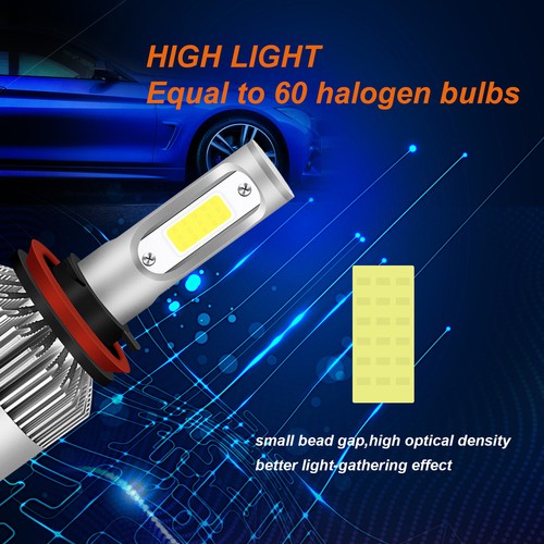 Para Toyota Venza 2009-16 Faro LED 4 Lados Alto+Haz Bajo+Bombilla Luz Antiniebla - Imagen 9 de 12