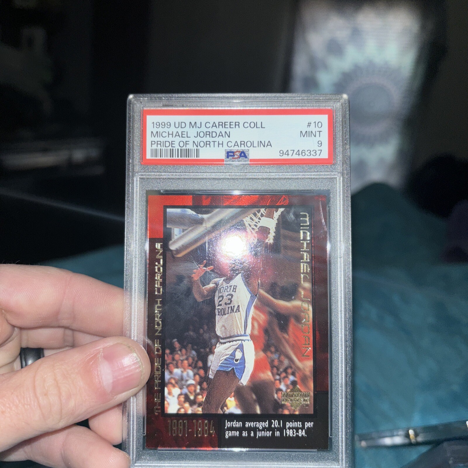 Michael Jordan 1999 Upper Deck Michael Jordan Career Collections #10 PSA 8