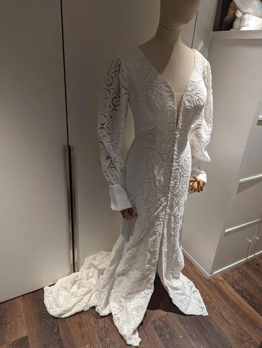 Boho Lace White Wedding Dresses for sale