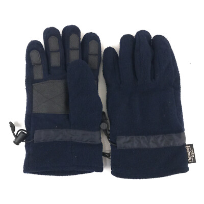 Men s large blue fleece winter gloves 40 gram Thinsulate
