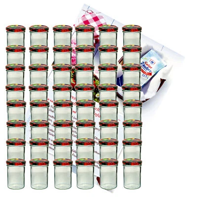 50 Sturzgläser 435 ml Obst Deckel Einmachglas Einweckglas Marmelade - Bild 1 von 3