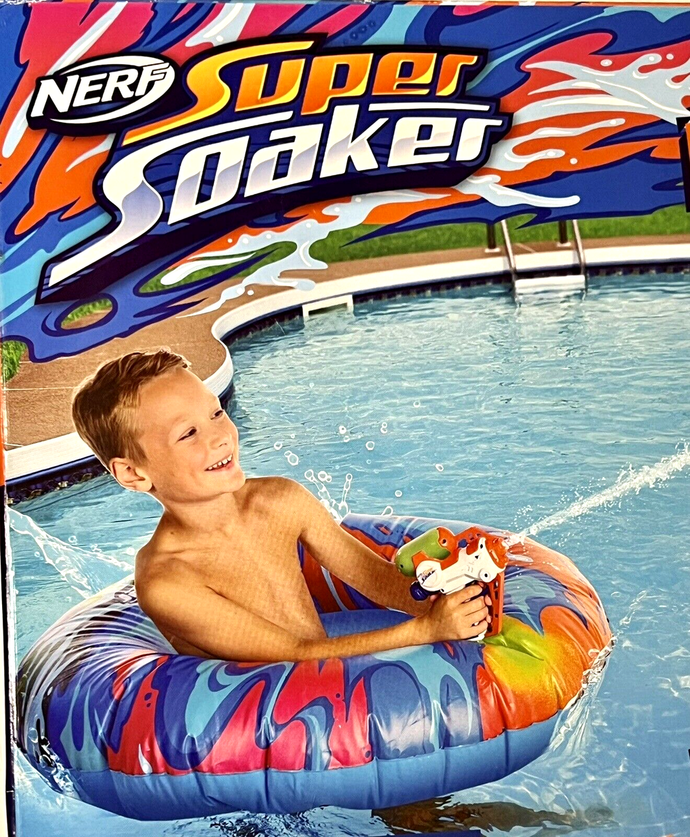 Nerf Super Soaker Water Gun Pool Toy Inflatable Float 16-ft Spray