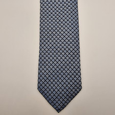 Cravatta ETON uomo blu navy seta designer geometrica made in Italy classica matrimonio