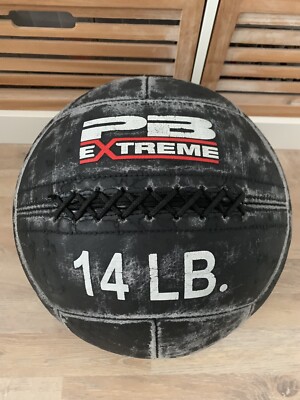Medizinball Fitnessball Schwarz PB Extreme Soft Elite 14 Ibs 6,4 kg Gym NP 99,- 