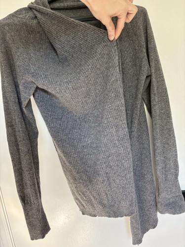 Banana Republic Cotton & Cashmere Blend Women's Long Soft Grey Cardigan Medium - Picture 3 of 6