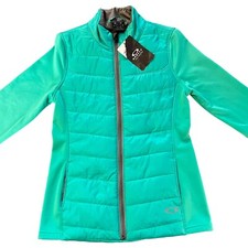 Oakley Women  s Teal Blue Compound Jacket Size XS 100 Polyester New w Tags 