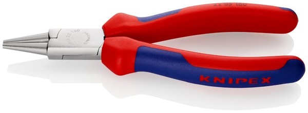 Knipex 22 05 160 Rundzange Mit Mehrkomponenten-HüLlen Verchromt 160 Mm-image