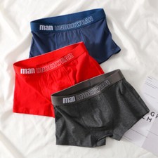 Mens Ice Silk Cotton Shorts Panties Underwear...