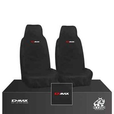 EMBROIDERED ISUZU D-MAX FRONT SEAT COVERS 2x (2012-2021) HEAVY DUTY & WATERPROOF