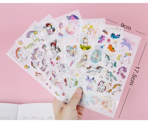 Unicorn Washi Stickers 6 sheets ST359 - Picture 5 of 11