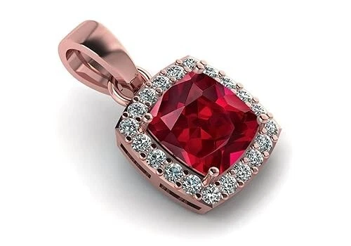10.25 Ratti 9.50 Carat Original Ruby Manik Stone Rose Gold Locket/Pendant For Me - Picture 3 of 3