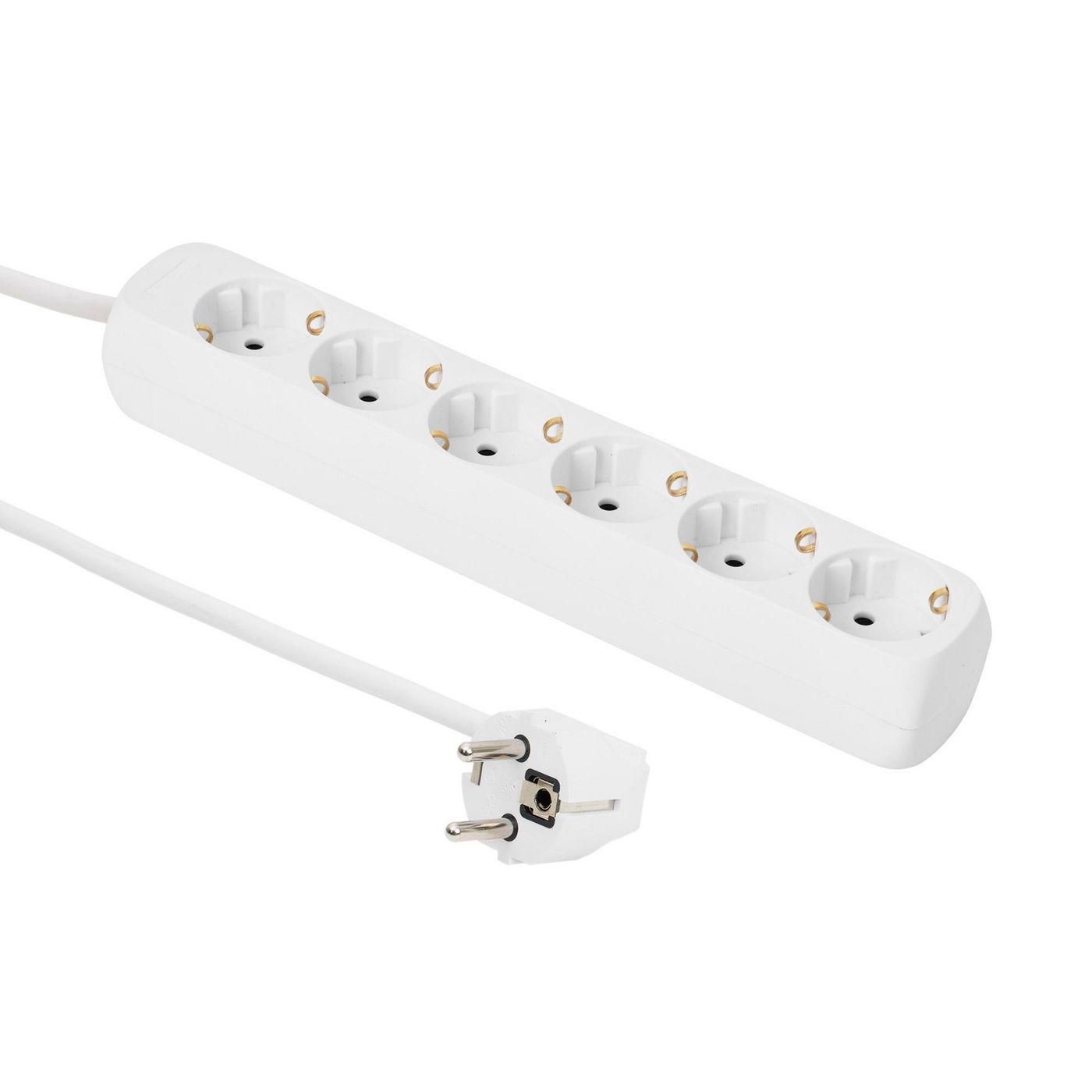 MicroConnect GRU0063WA 6-way Schuko Socket 3M White