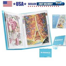 A2 Storage Book for Diamond Art Kits, Diamond Art Portfolio Folder with 30 Po...