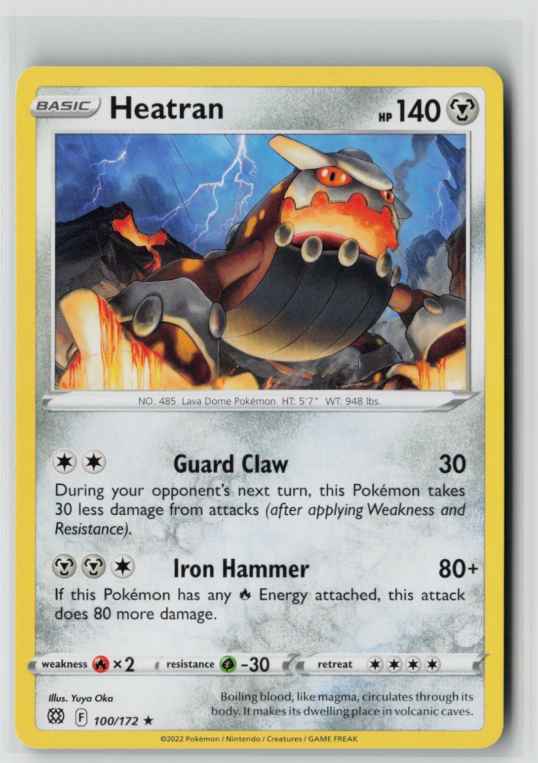 Heatran (SWSH09: Brilliant Stars 100/172) NM