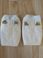 2 Vintage HTF MUPPET BABIES Disposable Blue Dot Diaper Newborn Reborn Henson