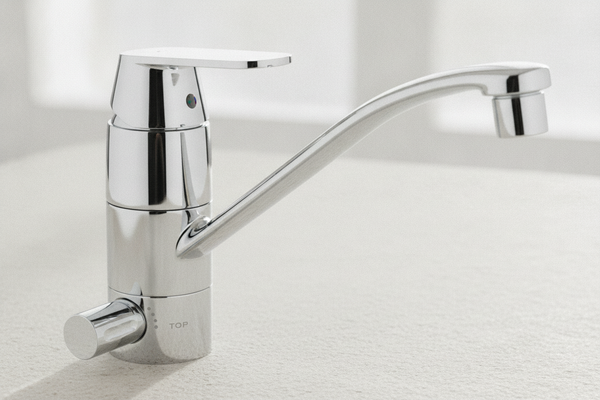 Grohe Eh-Spt-Batterie Eurosmart C 31161 Flacher Auslauf Absperrventil Chrom-image