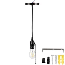 ACBungji Industiral Pendant Light Fixture with Pull Chain,DIY Vintage Hanging...