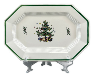 Nikko Christmastime Platter Oval Serving Christmas Tree Japan 13''