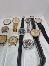 Lot 10 Montres Mécaniques Vintages Dont 1 Chronographe Fonctionnent à Restaurer