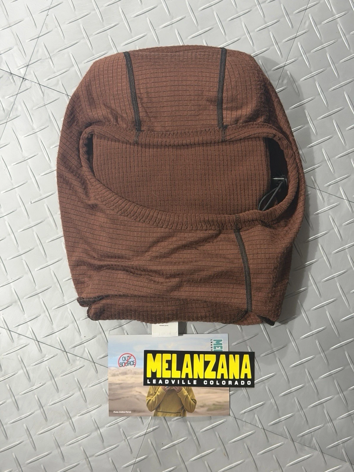 NEW Melanzana Micro Grid Hoodie V2- Bark Brown Men’s Large L