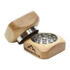 Canada Puffin Parklands Wood Herb Grinder Smoking Smoke Wooden Metal Vintage