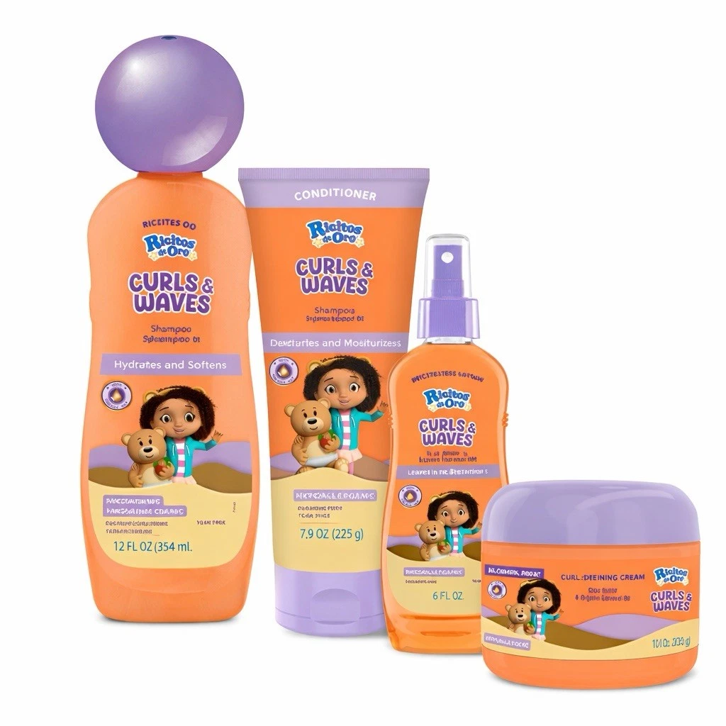Ricitos de Oro Kids Curly Hair Shampoo & Conditioner – Hydrates & Defines
Opens in a new window or t