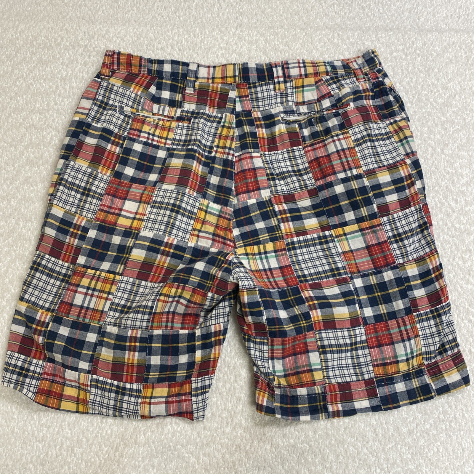 BARRY BRICKEN Multicolored Plaid Patchwork Mens 3… - image 6