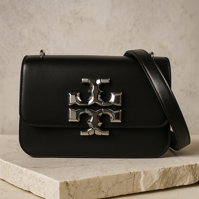 NEW Tory Burch Eleanor Black Leather Shoulder/Crossbody