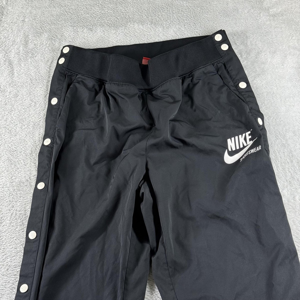 Nike Pants Mens Medium Black Archive Sportswear Tearaway Snap