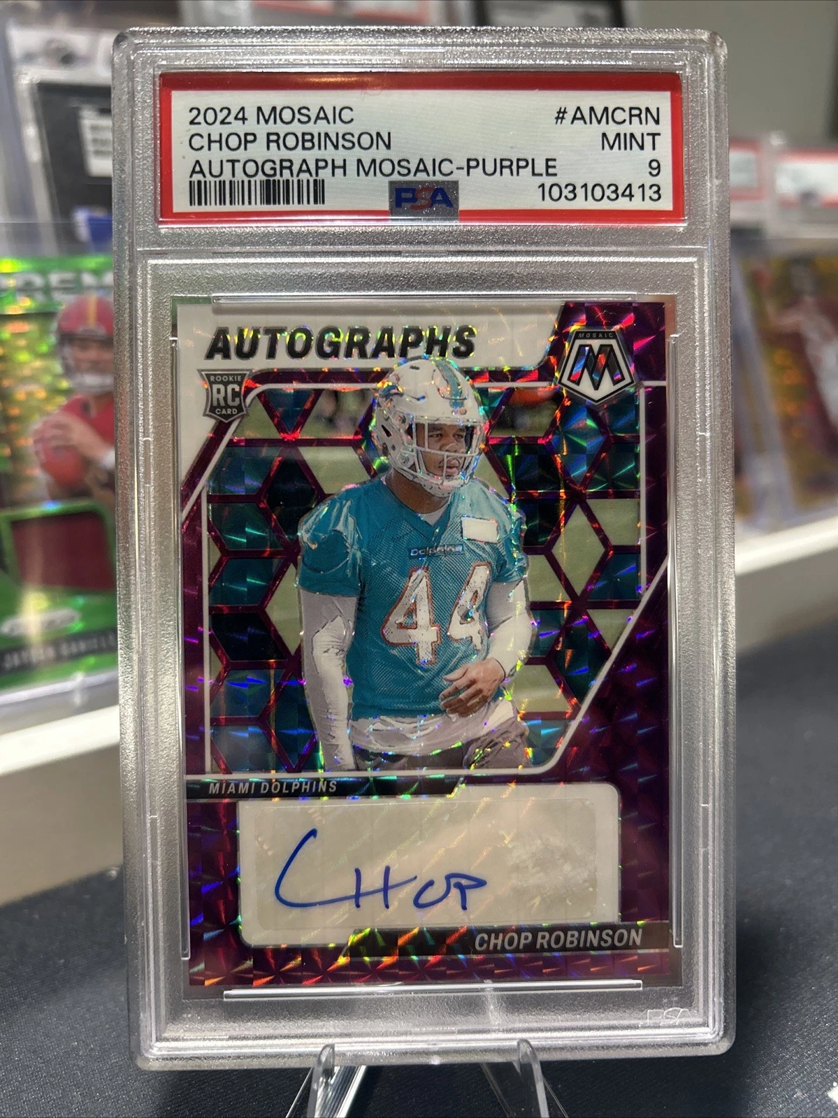 Chop Robinson Panini Mosaic Autographs Mosaic #AMCRN Purple