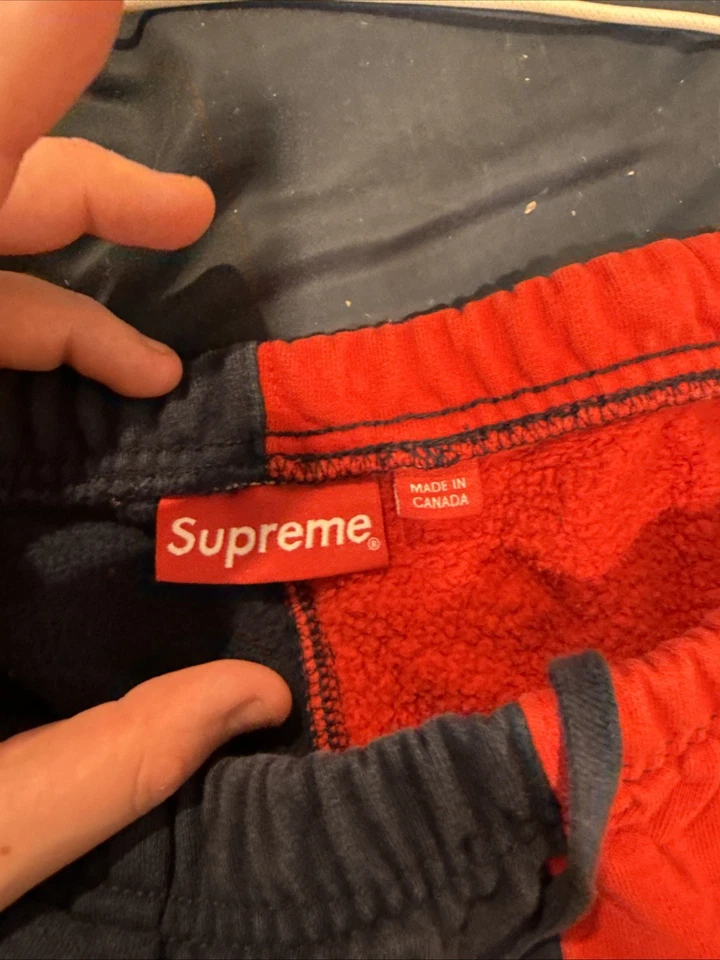 Pantalones deportivos Supreme Split talla XL extra grandes rojos azul marino para hombre FW18 Foto 2 de 3