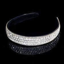 Rhinestone Headband Women Girls Fashion Silver Headband Bling Sparkly Crystal Di