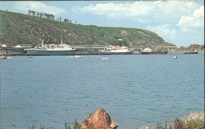 Goodwick Wales Postkarte Fishguard Bay Hafen Schiffe Republik Irland NPO