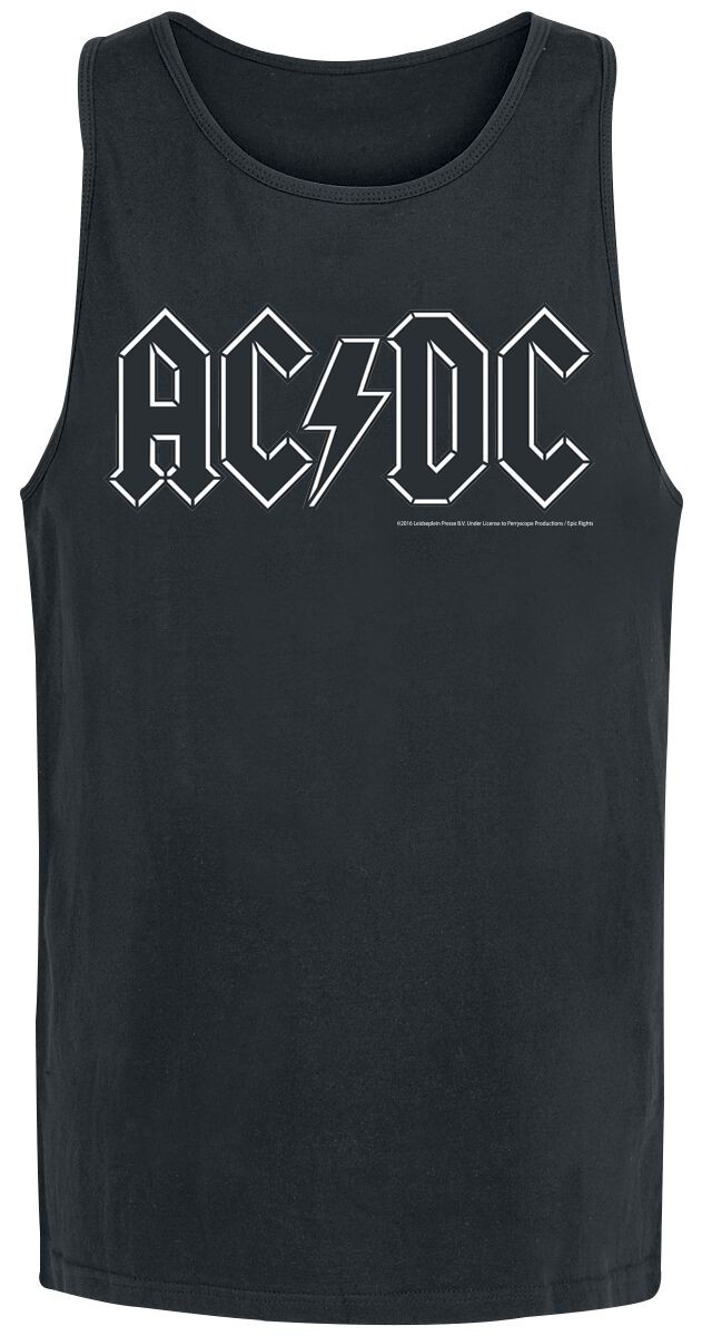 Майка ACDC Herren с черным логотипом schwarz Band-Товары Группы 4690₽