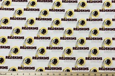 WASHINGTON REDSKINS VINTAGE NFL Football, 100% Cotton Fabric, (12” x 58”) New