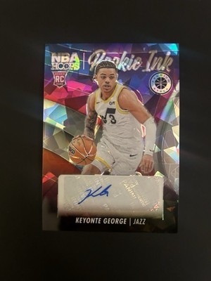 Panini NBA Hoops Premium Stock Rookie Ink Cracked Ice Auto Keyonte George RI-KEY