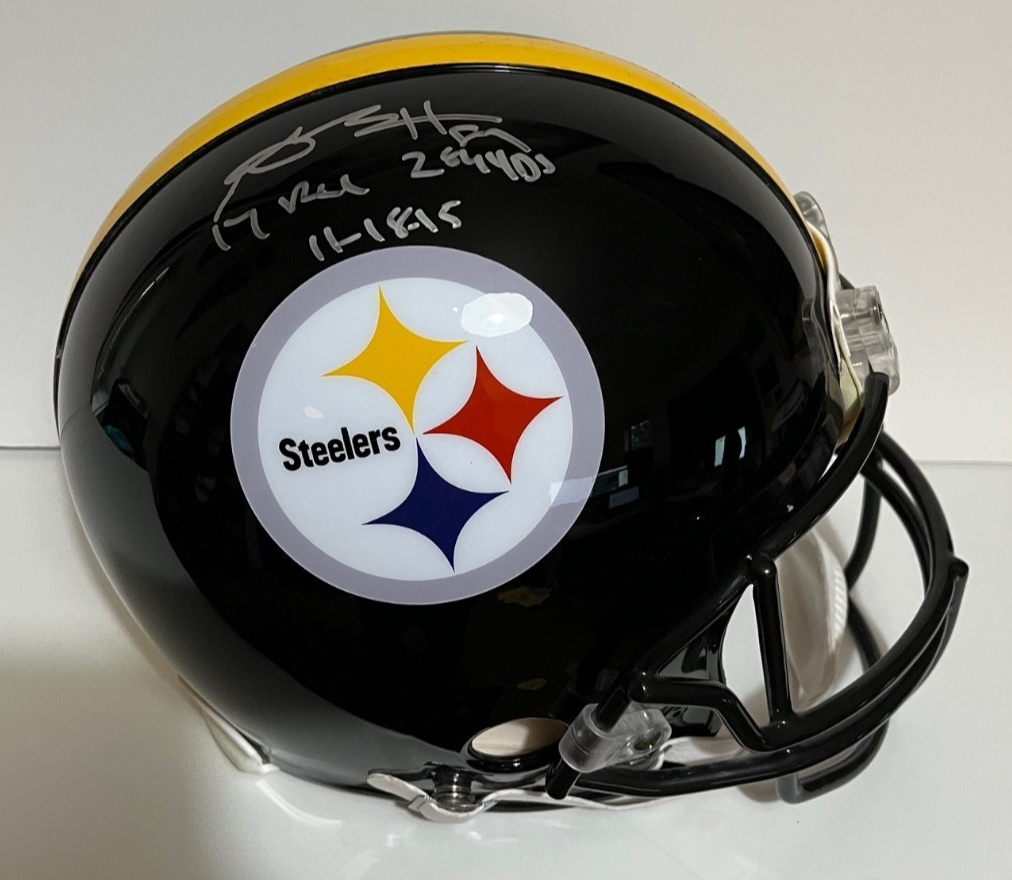 Antonio Brown Autographed Signed Pittsburgh Steelers 17/84 AUTHENTIC Full Size Steelers Steiner COA 
