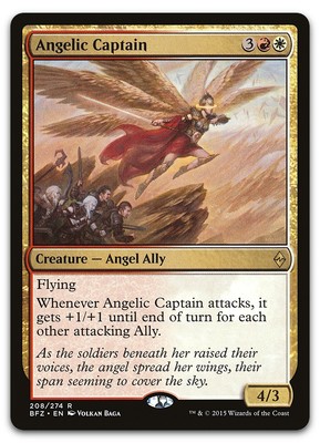 Angelic Captain #208 (LP) Battle for Zendikar BFZ Magic MTG