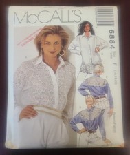 UC McCall's 6884 Sizes 16-20 Vintage Western Blouse Sewing Pattern