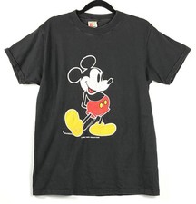Vintage 80s Mickey Mouse T Shirt Medium Black Signal USA Single Stitch Disney