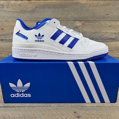 adidas Men's Originals Forum Low CL Shoes Leather White/Royal Blue