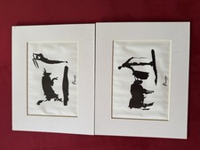 Picasso Buffalo Prints. Outside Frame 8 By 10 Inside Frame 5 By 7 Cardboard mat